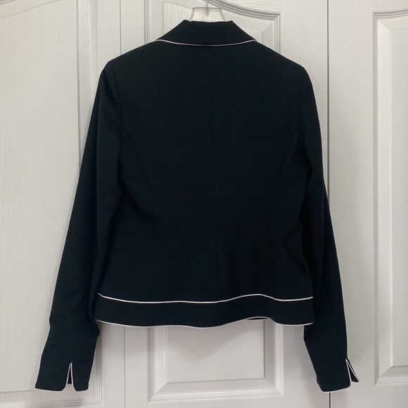 JonesNewYork black Blazer with white piping accent - Picture 2 of 5